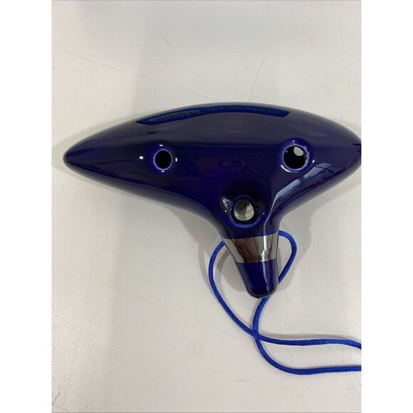 6 Hole Ocarina Legend of Zelda Replica Blue Ceramic Flute Instrument New - Picture 2 of 7